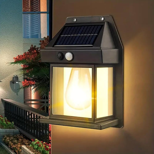 New Solar Wall Light with Motion Sensor and Waterproof for Outdoor Porch, Yard Garden, Backyard